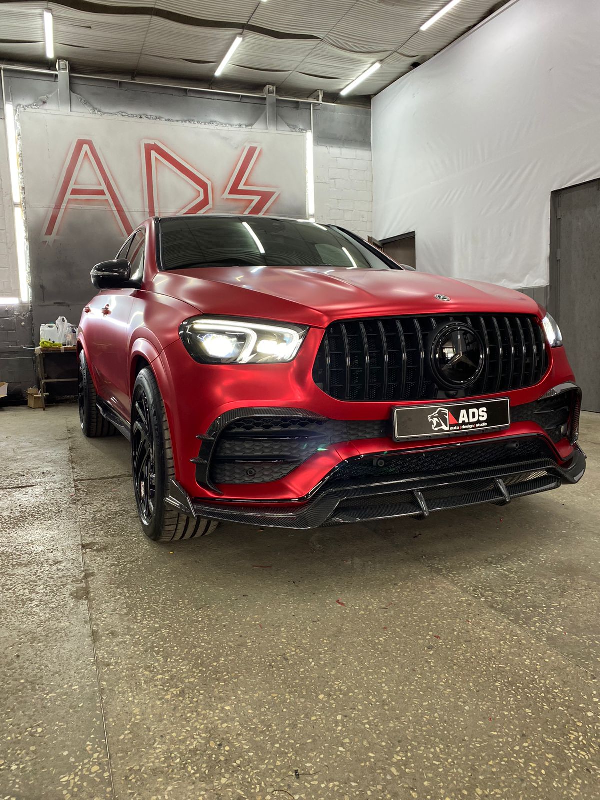 Carbon front bumper inserts for Mercedes-Benz GLE Coupe C167
