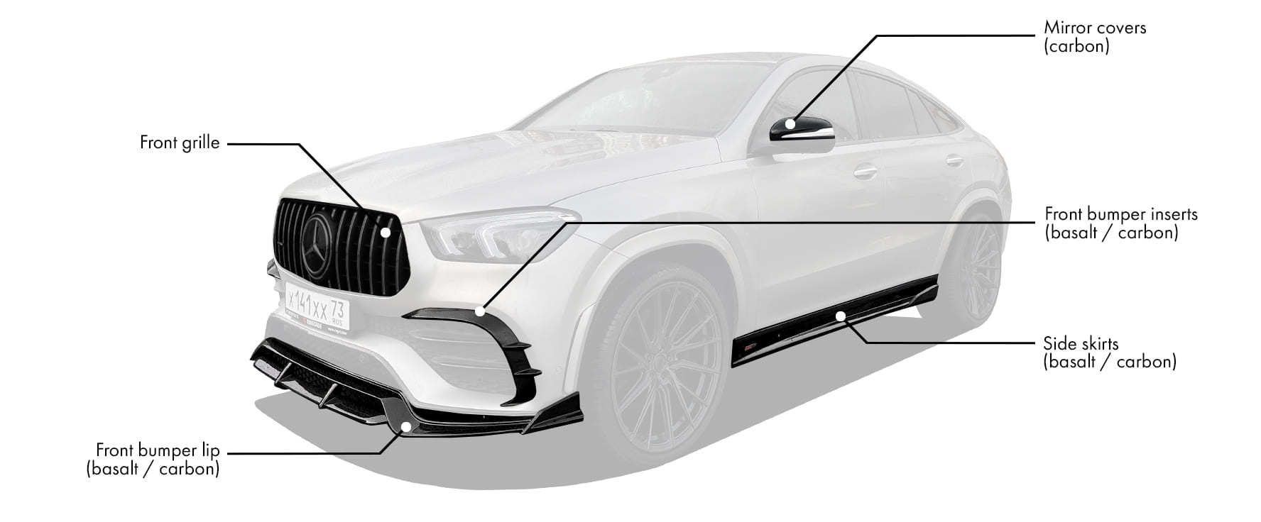 Mercedes-Benz GLE Coupe С167 Body Kit  includes