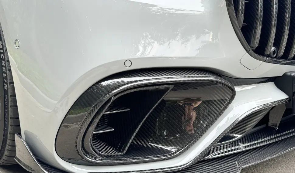 Carbon front bumper inserts for Mercedes-Benz S63 W223