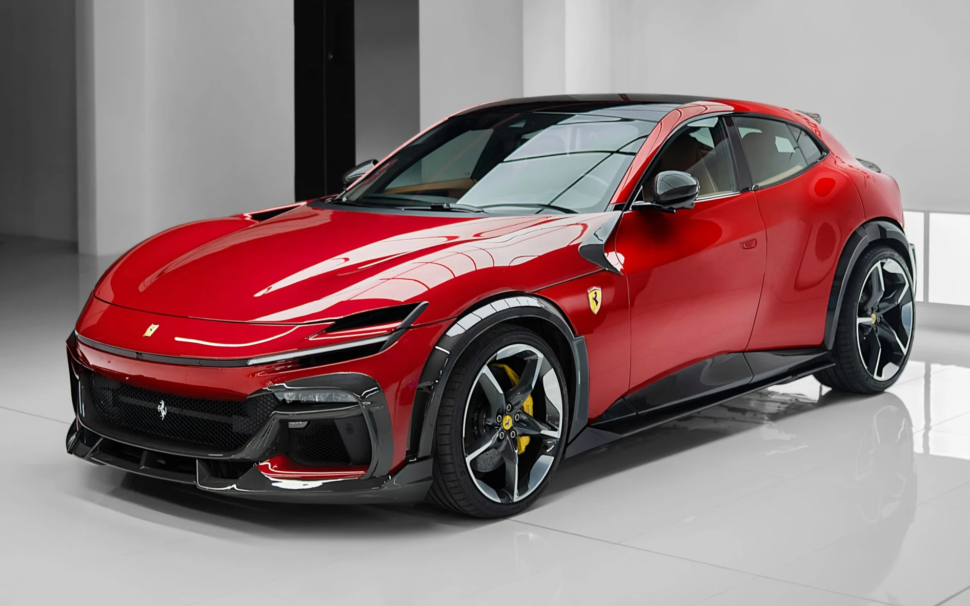 値下げ！！Ferrari Purosangue 専用 カーボンファイバー製ケース Carbon wide body extensions for Ferrari Purosangue | Made