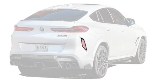 Carbon rear bumper inserts for BMW X6M F96