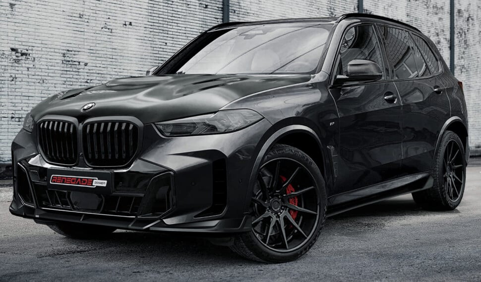For 2024-25 BMW X5 G05 M Sport LCI MP Style Gloss Black Front Bumper Lip  Spoiler