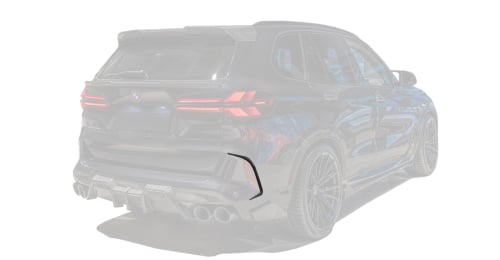 Carbon rear bumper side inserts for BMW X5M Competition LCI