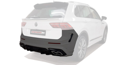 Rear bumper with diffuser for Volkswagen Tiguan