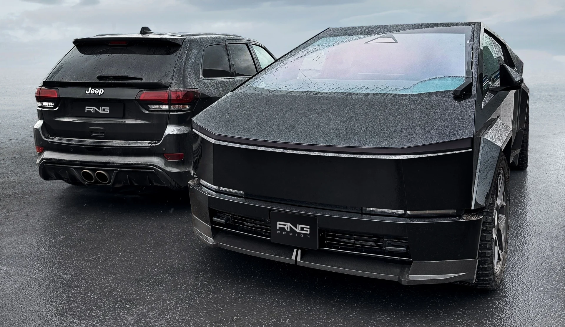 10 Years of the Jeep Grand Cherokee SRT Kit & The World’s First Tesla Cybertruck in Carbon by Renegade Design