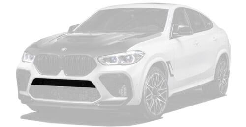 Carbon front bumper insert for BMW X6M F96