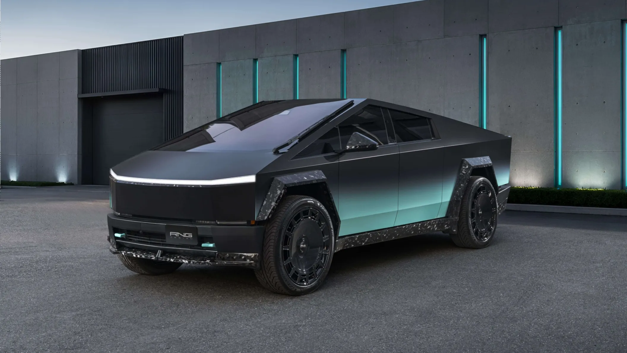 Tesla Cybertruck in Südkorea: RNG Design Forged Carbon, 26-Zoll-Schmiederäder und exklusiver Mattverlauf