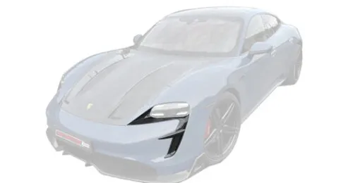 Lufteinlass-Einsätze aus Carbon für Porsche Taycan