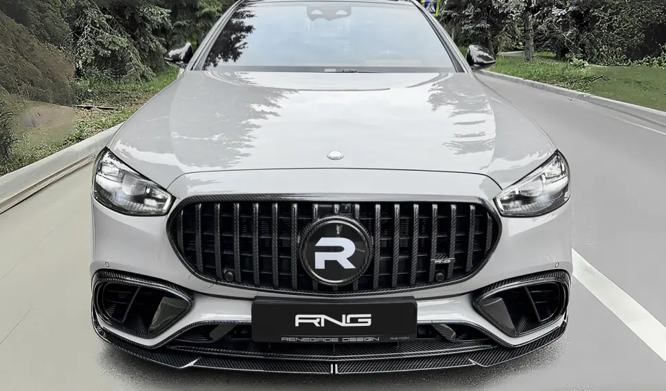Carbon front bumper inserts for Mercedes-Benz S63 W223