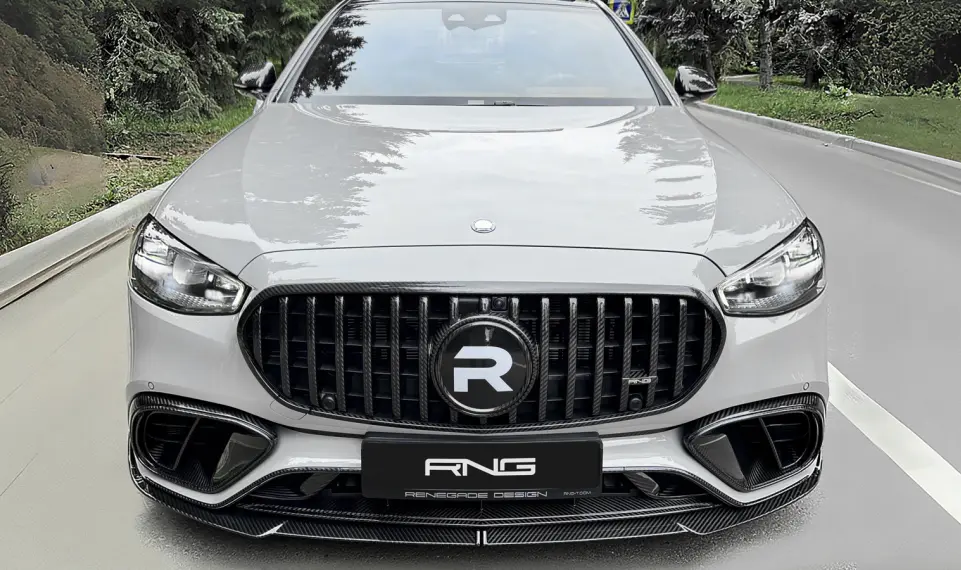 Carbon front bumper inserts for Mercedes-Benz S63 W223
