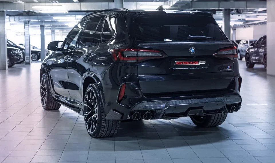 Carbon rear bumper side inserts for BMW X5M Competition LCI