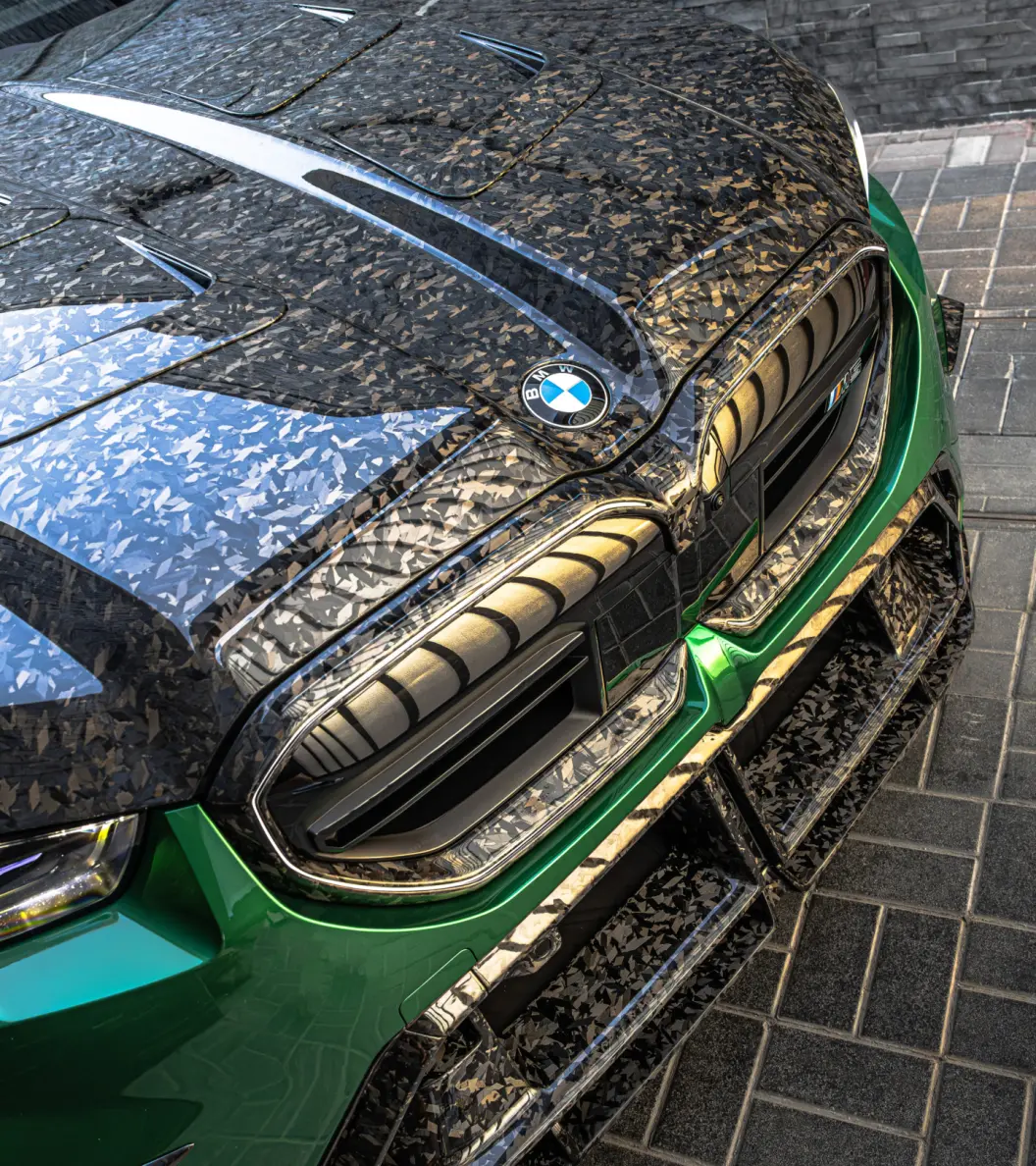 Forged Carbon Body Kit for BMW M5 G90 in Isle of Man Green