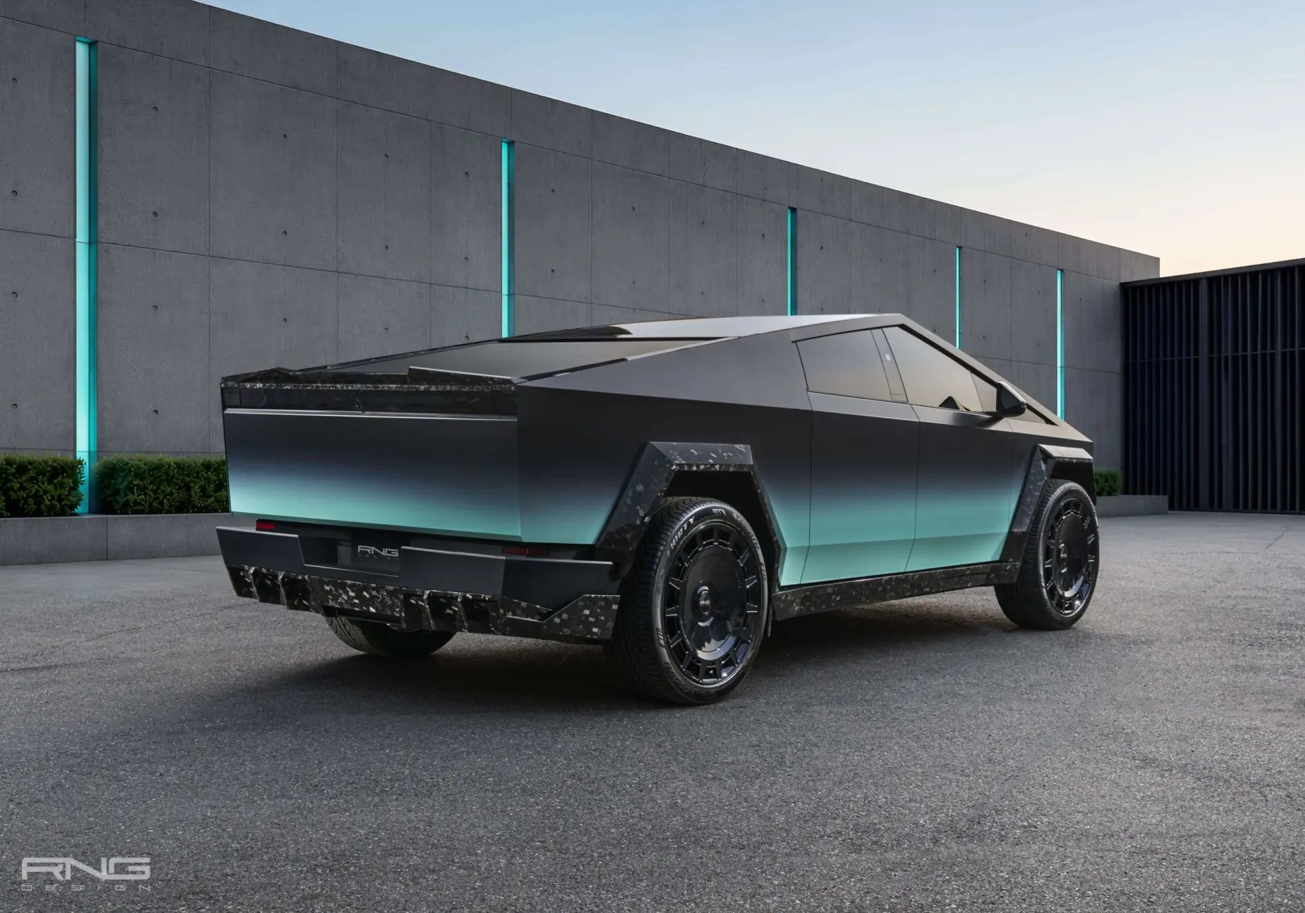 Tesla Cybertruck in Südkorea: RNG Design Forged Carbon, 26-Zoll-Schmiederäder und exklusiver Mattverlauf