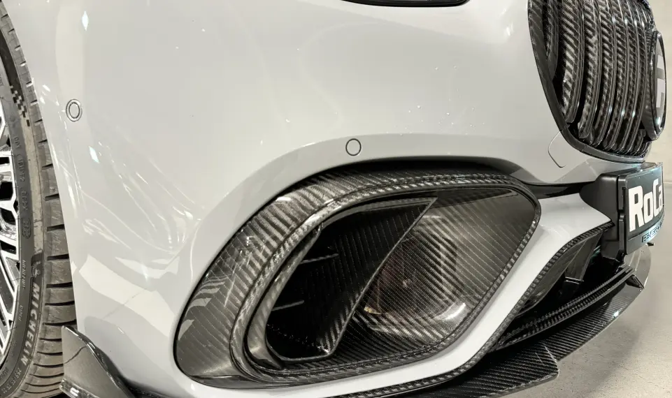Carbon front bumper inserts for Mercedes-Benz S63 W223
