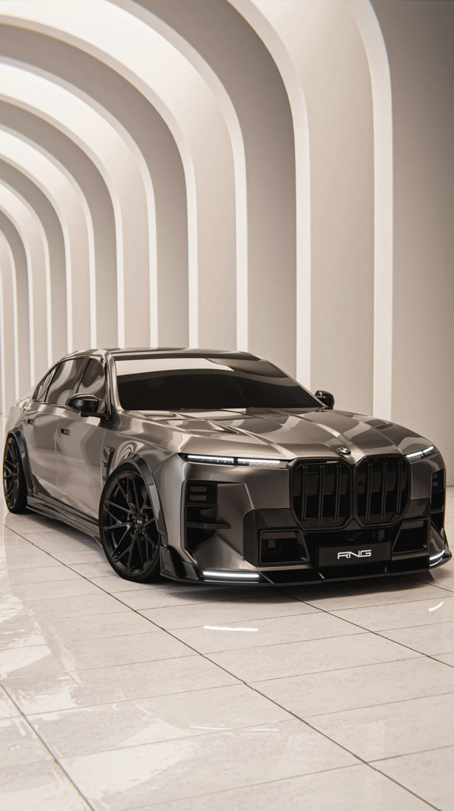 2027 BMW 7 Series G70 LCI widebody kit in carbon fibre by RNG Design