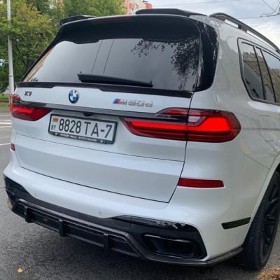 Carbon white BMW X7 from Belarus