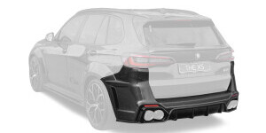 Rear bumper with diffuser