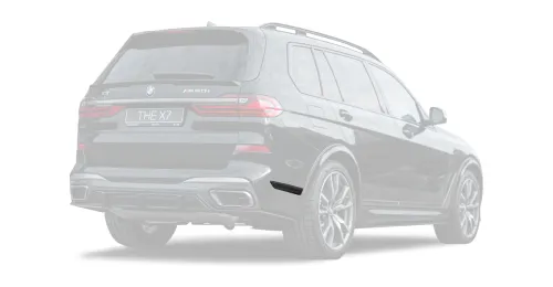 Carbon-Seiteneinsätze für die Heckstoßstange des BMW X7