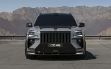 Carbon front splitter with DRLs for Zeekr 8X