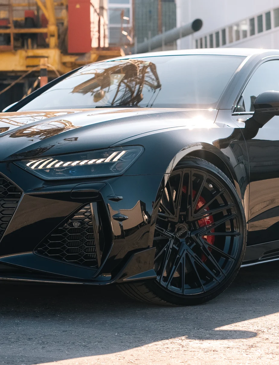 Audi RS7 C8: Hochglanz-Schwarz, das Präsenz zur Sprache macht
