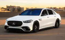 Carbon front bumper splitter for Mercedes-Benz S63 W223