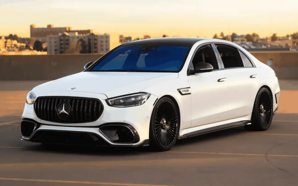 Carbon front bumper splitter for Mercedes-Benz S63 W223