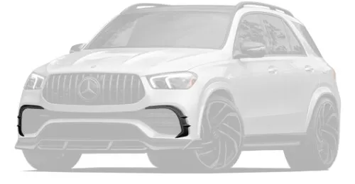 Seiteneinsätze für die Frontstoßstange des Mercedes-Benz GLE V167