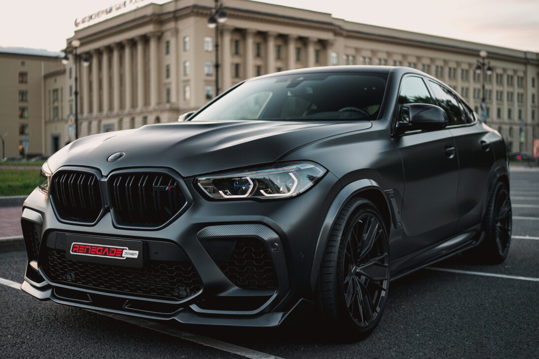 Body kit for BMW X6M F96 carbon parts manufacturing at Renegade Design